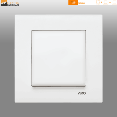 Karre Sıva Altı Anahtar (Beyaz I Krem)_Viko by Panasonic