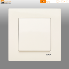 Karre Sıva Altı Anahtar (Beyaz I Krem)_Viko by Panasonic