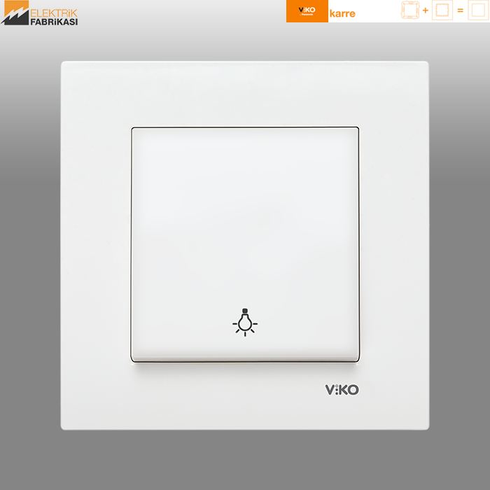 Karre Sıva Altı Light Anahtarı (Beyaz I Krem)_Viko by Panasonic