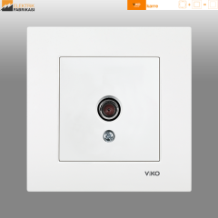 Karre Sıva Altı Tv Prizi Sonlu (Beyaz I Krem)_Viko by Panasonic