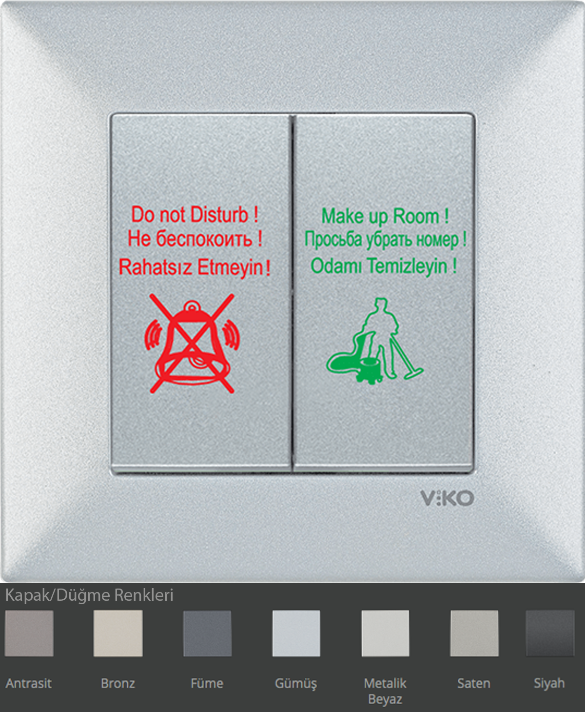 Trenda_DND/MUR Komütatör (Mekanizma+Kapak/Düğme dahil, Çerçeve hariçtir)