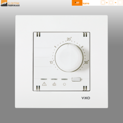 Karre Sıva Altı Analog Termostat Isıtma (Beyaz I Krem)_Viko by Panasonic
