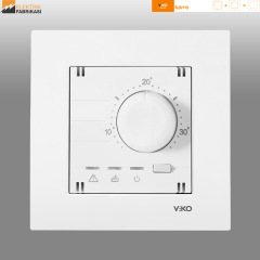 Karre Sıva Altı Analog Termostat Isıtma/Soğutma (Beyaz I Krem)_Viko by Panasonic