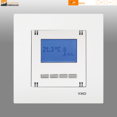 Karre Sıva Altı Programlanabilir Dijital Termostat Isıtma/Soğutma (Beyaz I Krem)_Viko by Panasonic