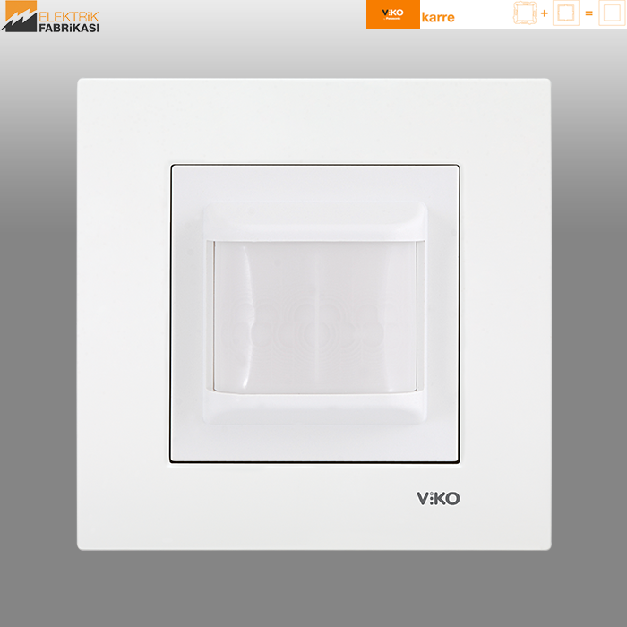 Karre Sıva Altı Hareket Dedektörü - Nötrsüz -180°- 5m (Beyaz I Krem)_Viko by Panasonic
