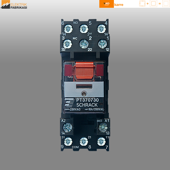 Karre Sıva Altı Energy Saver Standart - Röle (220V - 10A) (Beyaz I Krem)_Viko by Panasonic