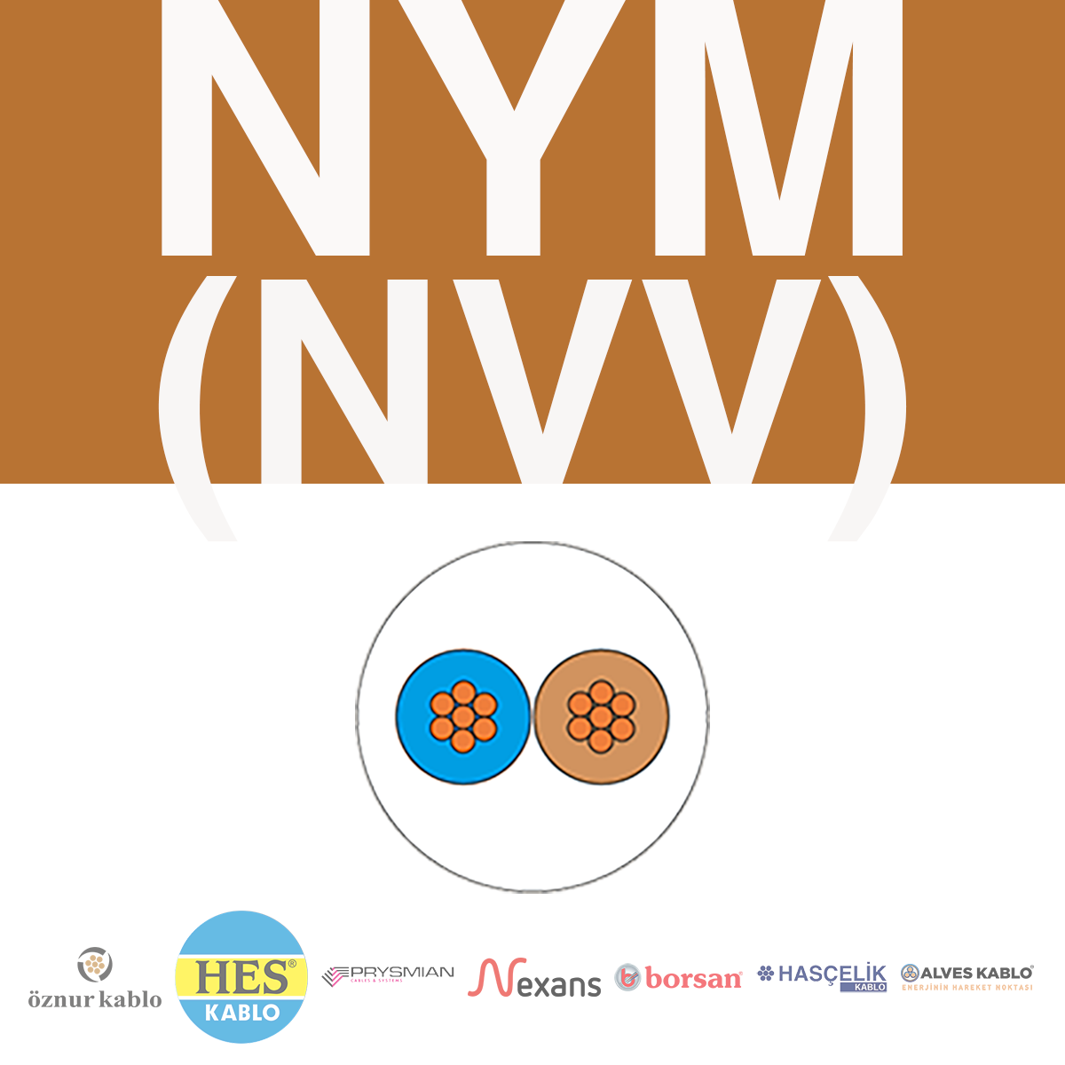 2x1.5mm²  NYM / Antigron (NVV) Kablo (1 Metre)_ ABKRTW68