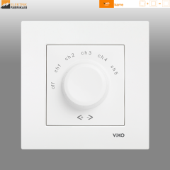 Karre Sıva Altı Kanal Seçme Anahtarı (Beyaz I Krem)_Viko by Panasonic