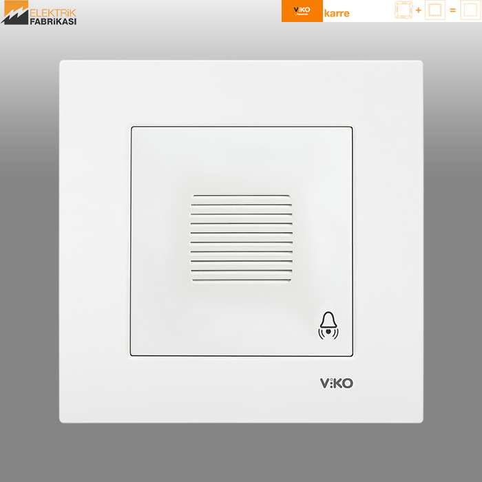 Karre Sıva Altı Zil (Buzzer) (Beyaz I Krem)_Viko by Panasonic