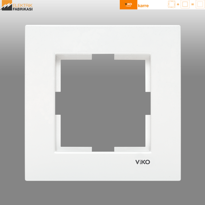 Karre Sıva Altı Tekli Çerçeve (Beyaz I Krem)_Viko by Panasonic