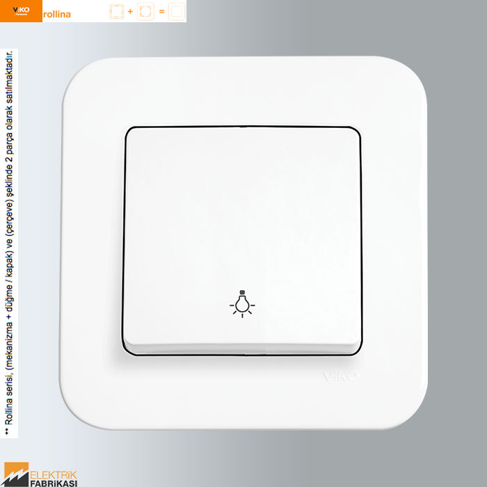 Rollina Sıva Altı Light Anahtarı (Beyaz I Krem)_Viko by Panasonic