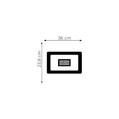 Zmr_200W Slim LED Projektör IP65 18000Lm_ 13121122 3000K-Sarı Işık