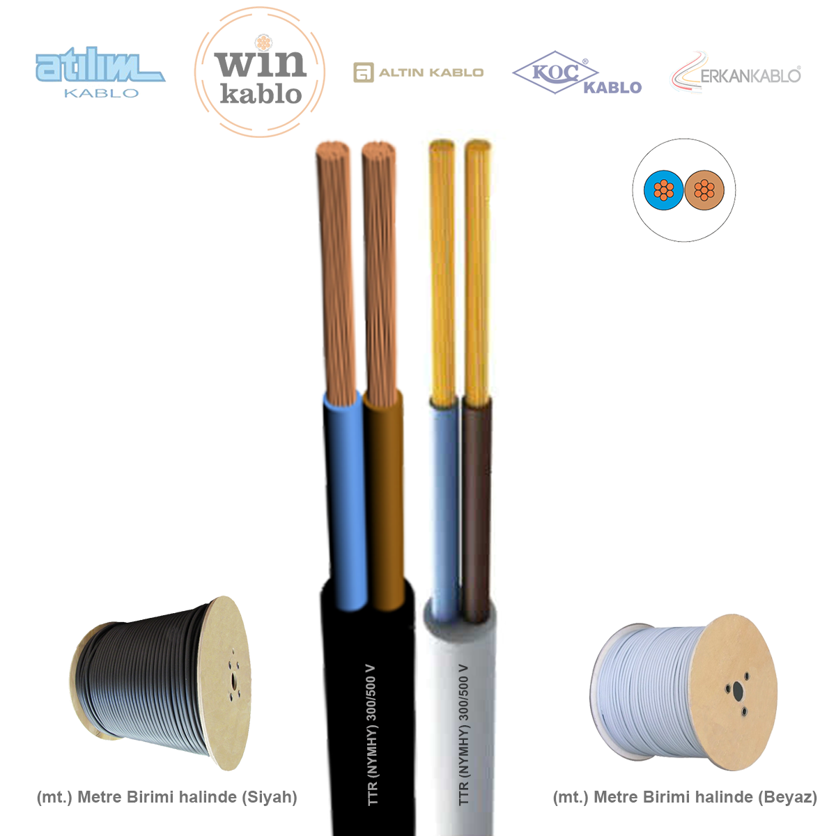 2x4mm²  TTR (NYMHY) Kablo (1 Metre)_CFPQV127