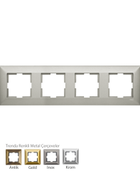 Trenda_Dörtlü Çerçeve (Renkli Metal Çerçeveler)