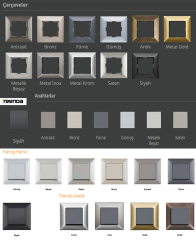 Trenda_Tekli Çerçeve Metal Antik (Renkli Metal Çerçeveler)