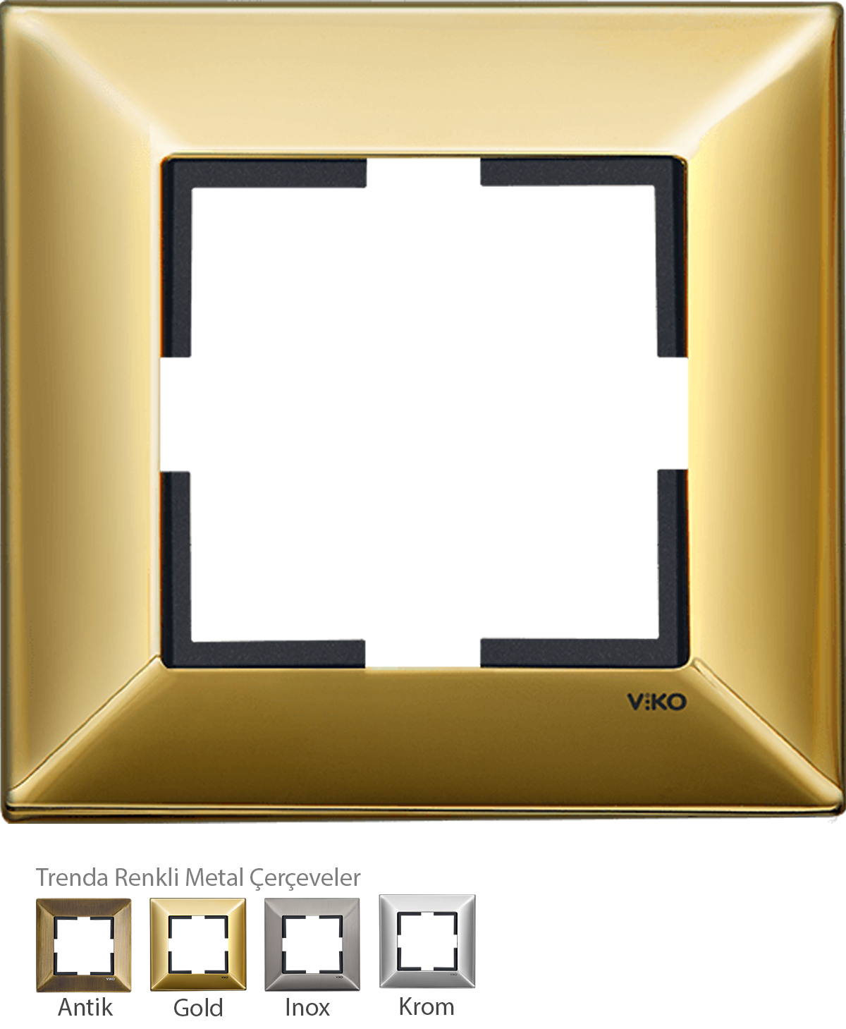 Trenda_Tekli Çerçeve Metal Gold (Renkli Metal Çerçeveler)
