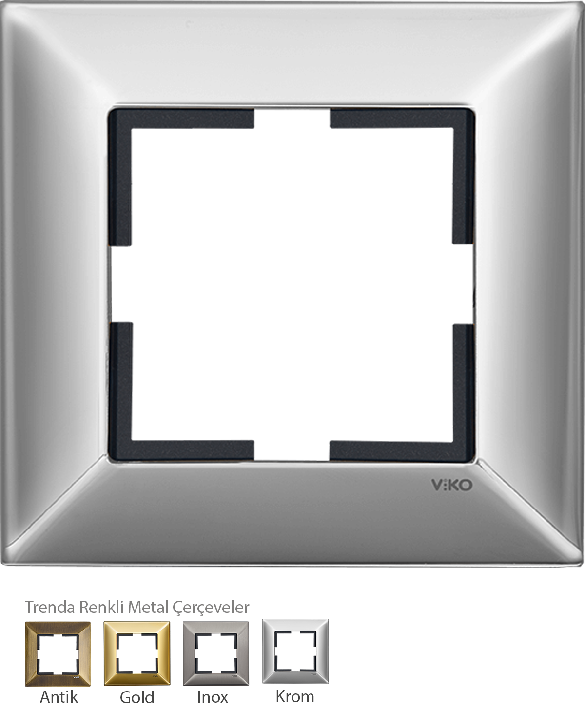 Trenda_Tekli Çerçeve Metal Krom (Renkli Metal Çerçeveler)