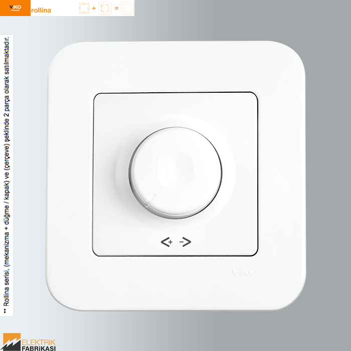 Rollina Sıva Altı Pro Dimmer RC 40-400W/VA Vavien (Beyaz I Krem)_Viko by Panasonic