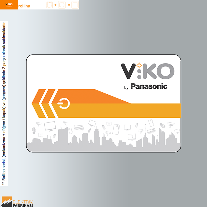 Rollina Sıva Altı Energy Saver Kart (Beyaz I Krem)_Viko by Panasonic