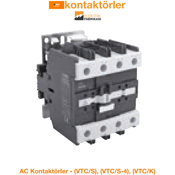 AC Güç Kontaktörü-4 Kutup-AC230V-40A-18.5kW-Anma A:60A-Kontatktörler_Viko by Panasonic