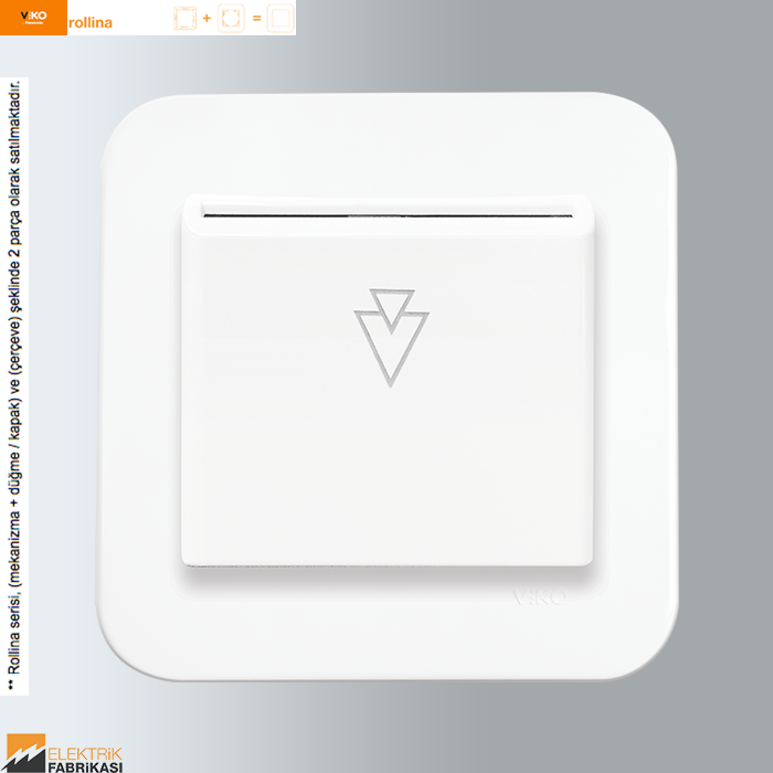 Rollina Sıva Altı 13,56 MHz Energy Saver-5V ESCR (Beyaz I Krem)_Viko by Panasonic