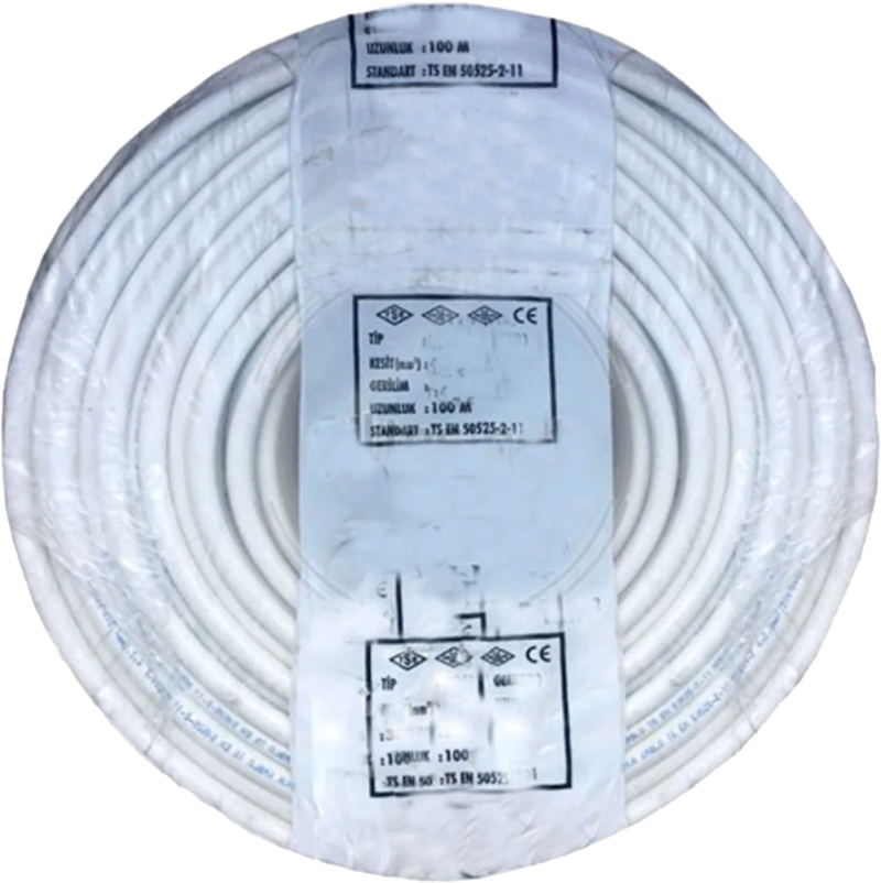 4x0.75mm²  TTR (NYMHY) Kablo (100'lük)_CEFGHY48 Beyaz