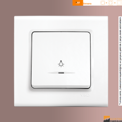 Linnera Sıva Altı Işıklı Light Anahtarı (Beyaz I Krem)_Viko by Panasonic