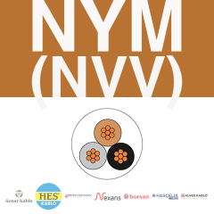 3x2.5mm²  NYM / Antigron (NVV) Kablo (1 Metre)_ BFGKQX18