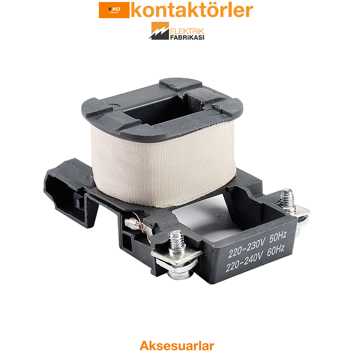 AC Güç Kontaktörü Yedek Bobin-220/230V-B. K. Kont. Ref: VTC-500-Kontaktörler_Viko by Panasonic