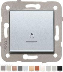 Novella_Işıklı Light Anahtarı (Mekanizma, Kapak, Mekanizma+Kapak)