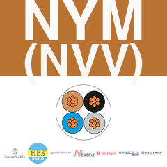 4x2.5mm²  NYM / Antigron (NVV) Kablo (1 Metre)_ BKMTWZ12