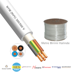 4x4mm²  NYM / Antigron (NVV) Kablo (1 Metre)_ DKVWXY23