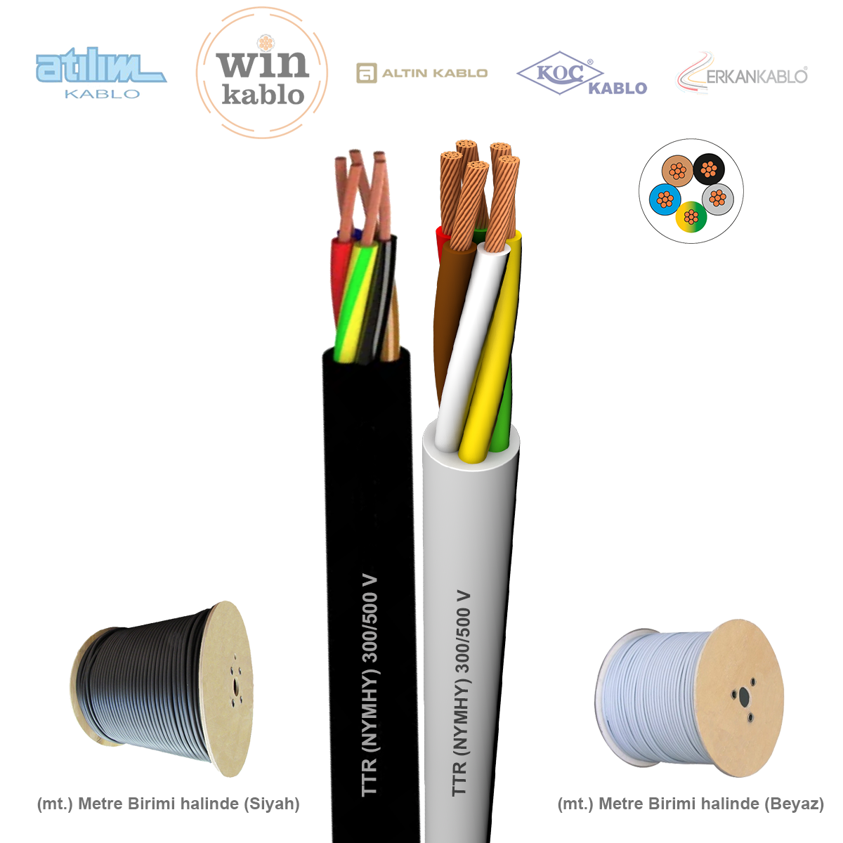 5x2.5mm²  TTR (NYMHY) Kablo (1 Metre)_DJKLNSX7