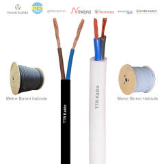 2x1.5mm²  TTR H05VV-F (NYMHY) Kablo (1 Metre)_ BFGHLMN6 Siyah