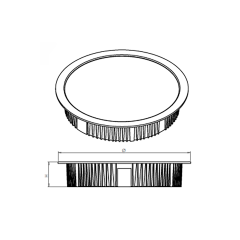 Borled_24W Yuvarlak Backlight Downlight Led Sıva Altı Armatür 150Ø 2400Lm 3000K/4000K/6500K_ BL-BD-0010