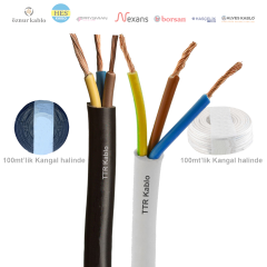 3x1.5mm²  TTR H05VV-F (NYMHY) Kablo (100'lük)_ EJLR2457