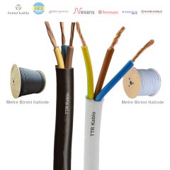 3x1.5mm²  TTR H05VV-F (NYMHY) Kablo (1 Metre)_ BCFHKU37