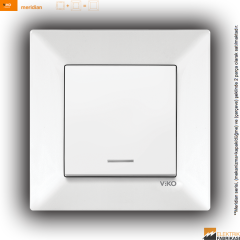 Meridian Sıva Altı Işıklı Anahtar (Beyaz I Krem)_Viko by Panasonic