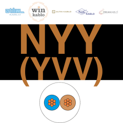 2x4mm²  NYY (YVV) Kablo (1 Metre)_ CFJLQXY3