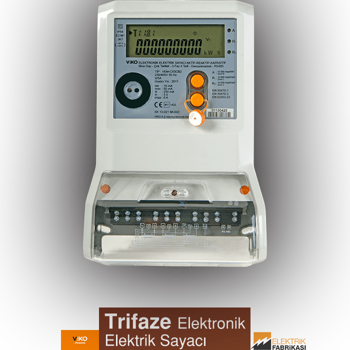 Trifaze Elektronik Direkt Elektrik Sayacı 3x5-100A-Elektrik Sayaçları_Viko by Panasonic