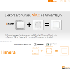 Linnera Sıva Altı IP44 Kapaklı Priz Conta Seti (Beyaz I Krem)_Viko by Panasonic