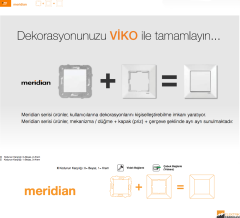 Meridian Sıva Altı Zil Anahtarı (Beyaz I Krem)_Viko by Panasonic