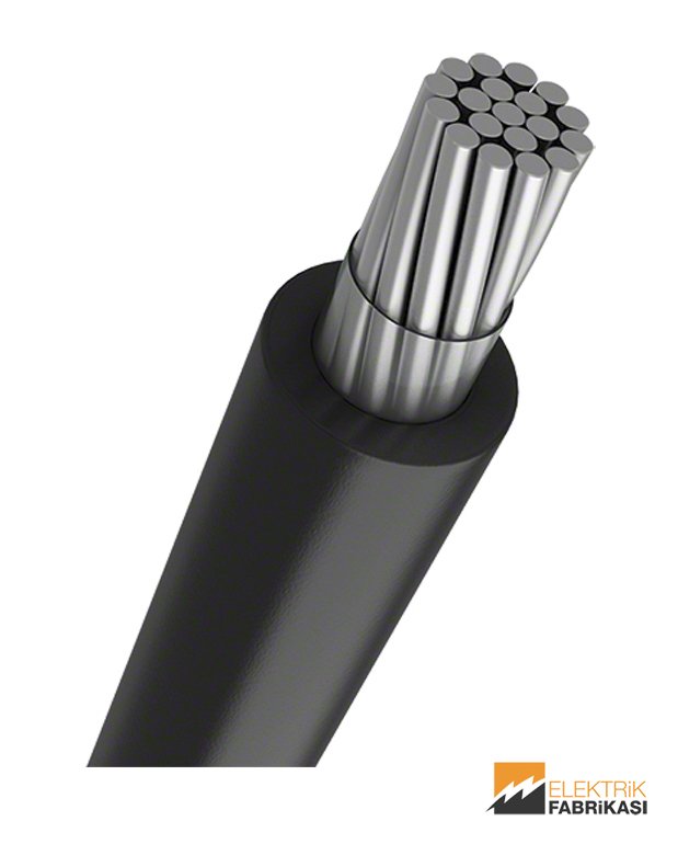 1x25mm² NAYY-YAVV Kablo Siyah 1000M 0.6/1 kV PVC İzoleli, Tek Damarlı, Çok Telli, Alüminyum İletkenli Kablolar
