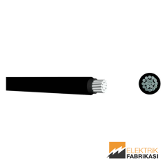 1x35mm² NAYY-YAVV Kablo Siyah 1000M 0.6/1 kV PVC İzoleli, Tek Damarlı, Çok Telli, Alüminyum İletkenli Kablolar