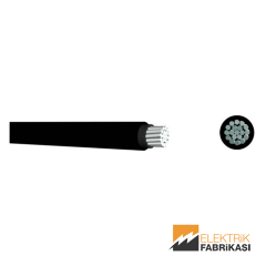 1x95mm² NAYY-YAVV Kablo Siyah 1000M 0.6/1 kV PVC İzoleli, Tek Damarlı, Çok Telli, Alüminyum İletkenli Kablolar