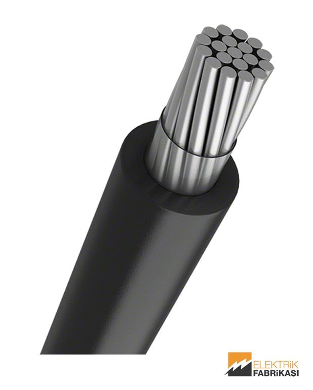 1x95mm² NAYY-YAVV Kablo Siyah 1000M 0.6/1 kV PVC İzoleli, Tek Damarlı, Çok Telli, Alüminyum İletkenli Kablolar