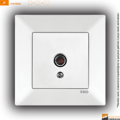 Meridian Sıva Altı Tv Prizi Sonlu (Beyaz I Krem)_Viko by Panasonic