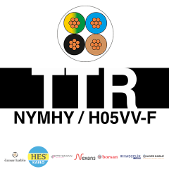 4x2.5mm²  TTR H05VV-F (NYMHY) Kablo (1 Metre)_ BDFNSY46