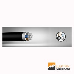 3x25+16mm² NAYY-YAVV Kablo Siyah 1000M 0.6/1 kV PVC İzoleli, Çok Damarlı, Çok Telli, Alüminyum İletkenli Kablolar