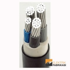 3x185+95mm² NAYY-YAVV Kablo Siyah 500M 0.6/1 kV PVC İzoleli, Çok Damarlı, Çok Telli, Alüminyum İletkenli Kablolar